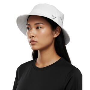 Gymshark Bucket Hat White Mesh Vent NWOT Size M/L